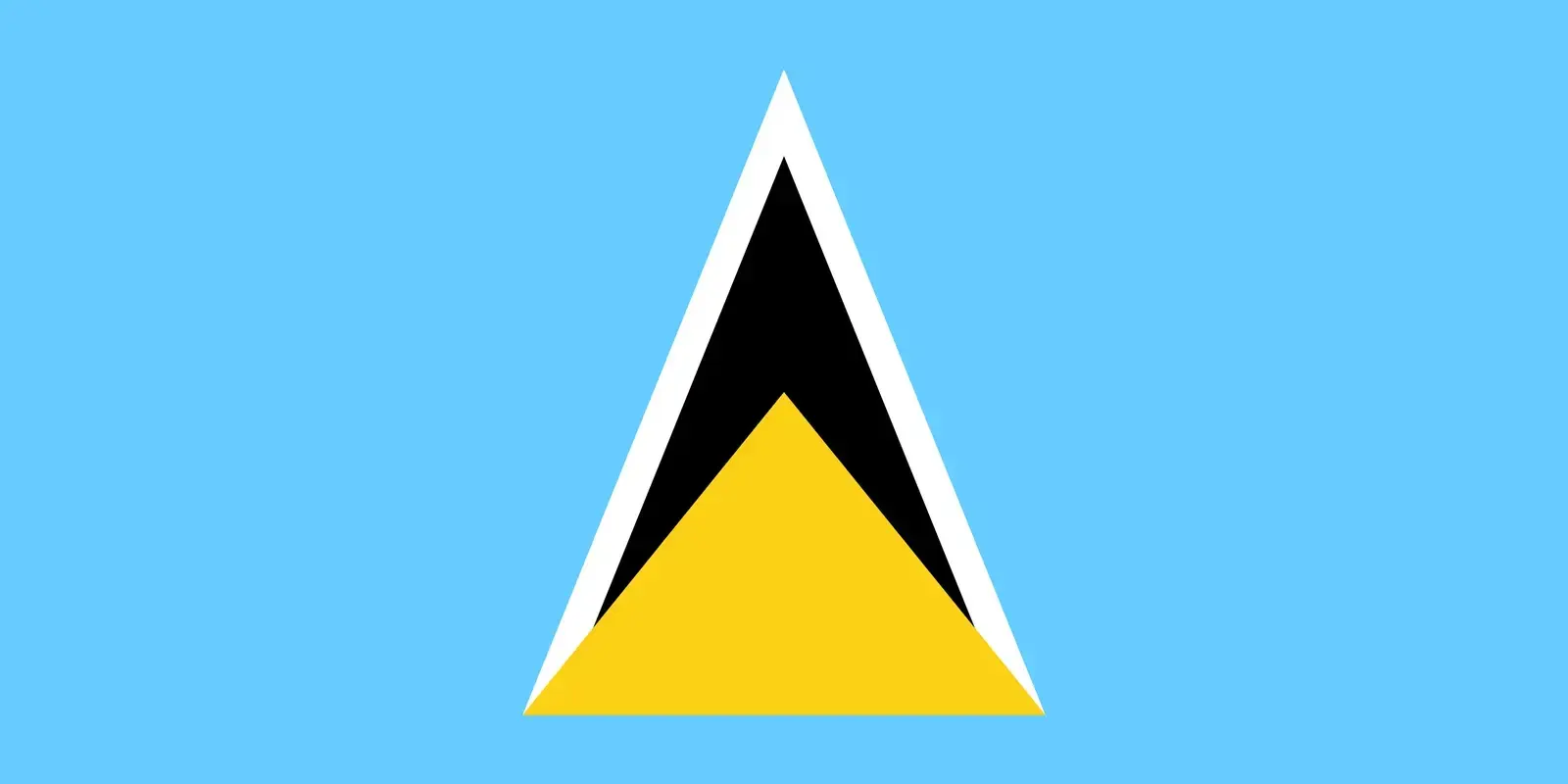 The flag of St Lucia.
